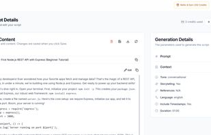 Script generation