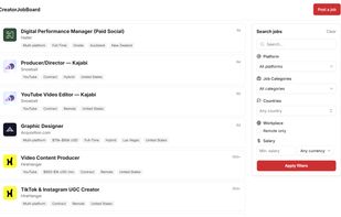 CreatorJobBoard screenshot 1