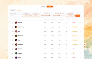 CreatorMap Traditional Keyword and Filter Tabular Search
