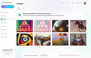 Creatus: AI-powered cameraless text-to-video app that turns text into eye-catching short videos.