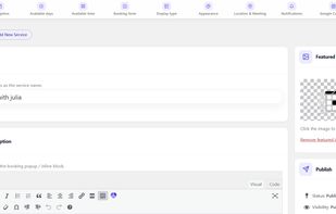 Service editing 