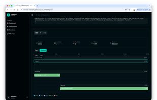 Each run includes detailed traces