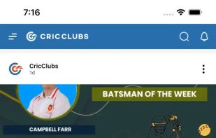 CricClubs screenshot 1
