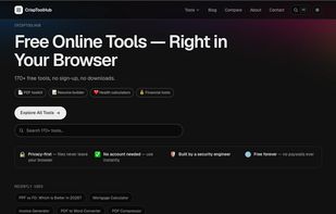 Homepage landing view