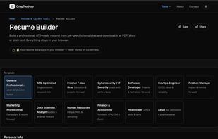 Resume builder