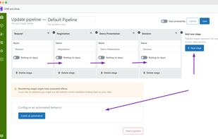 CRM and Deals Stages