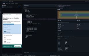 The workbench: the live phone, the selected element, and the browser evidence in one window.