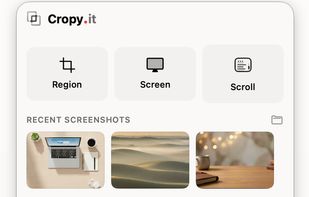 One tool, every capture mode: grab a region or window, the full screen, or an entire scrolling page — all unified in a single fast workflow.
