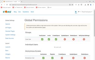 Crossbill Cone permissions configuration