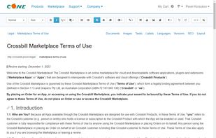 Crossbill Cone page editor