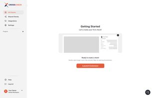 CrossCheck Welcome Dashboard