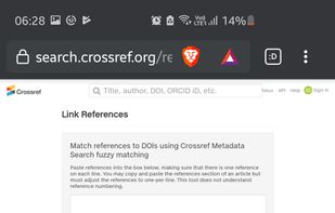 Crossref screenshot 1