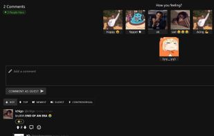 CrossTalk Comments embedded in a website with Dark Mode