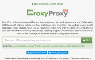 CroxyProxy Web Proxy screenshot 1
