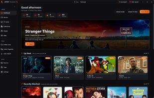 Your library at a glance, with featured and recently watched titles