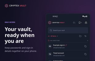 Android: Your vault on your phone, with search and quick copy