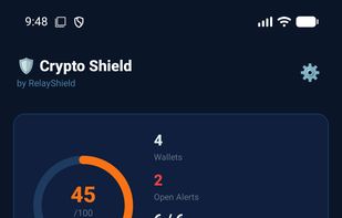 Dashboard showing real-time risk score and alerts feed