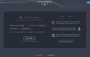 Cryptocurrency Alerting screenshot 1
