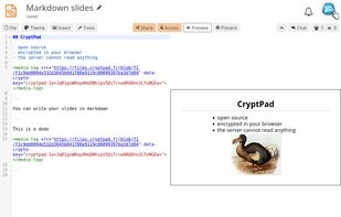 Markdown slides app