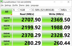 CrystalDiskMark screenshot 2