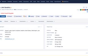 Patient record — details view