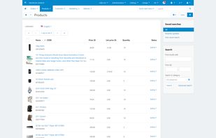Product list page