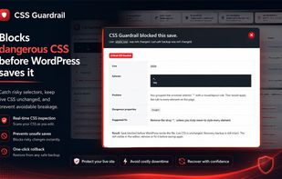 CSS Guardrail proactively blocking a bad CSS rule.