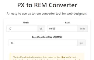 PX to REM Converter with Live Text Preview