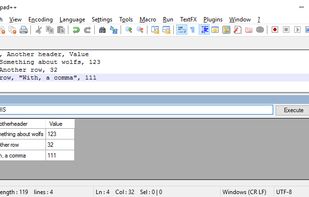 CSV Query screenshot 1