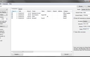 CSV2QIF screenshot 1