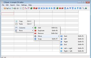 CSVpad screenshot 1