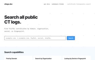 Search all public CT logs