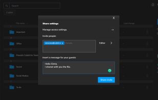 Share folders from computer