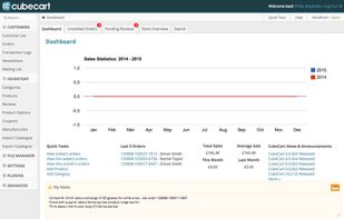 Screenshot of admin control panel.