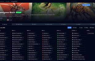 Cube editor for managing cards and cube structure.
