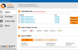 MBOX Export process starts.