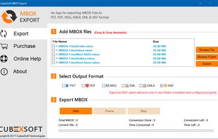 Choose the required file format to export MBOX files.