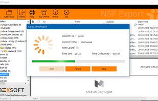 NSF to PST conversion process running