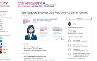 Job page on cucv.io, summary provided by Cucv AI