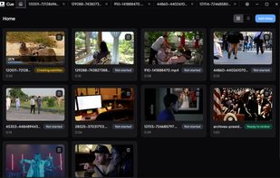 Cue with running video projects