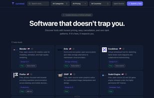 Curated software screenshot 1