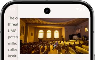 Reader view with sidebar on mobile