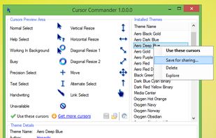 Saving as a pack (.CursorPack) for Sharing