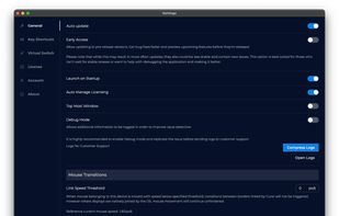 Settings -> General screen