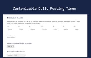 Customizable Daily Posting Times