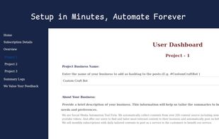 Setup In Minutes, Automate Forever.