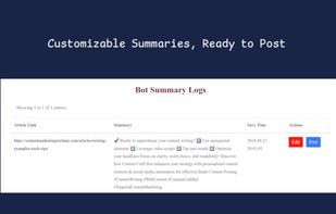 Customizable Summaries, Ready to Post