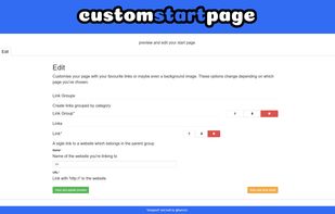 Custom Start Page screenshot 1