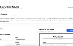 Edit your resume exactly how you want it. Then download as PDF.