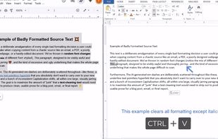 Clear formatting but keep essentials like bold and hyperlinks while enforcing your preferred font